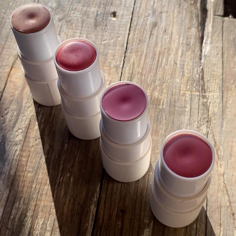 Lip & Cheek Balm. 2 in 1 Natural Bloom Lipstick for Vibrant Color.