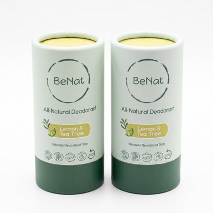 2-Pack All-Natural, Plastic-Free Deodorants