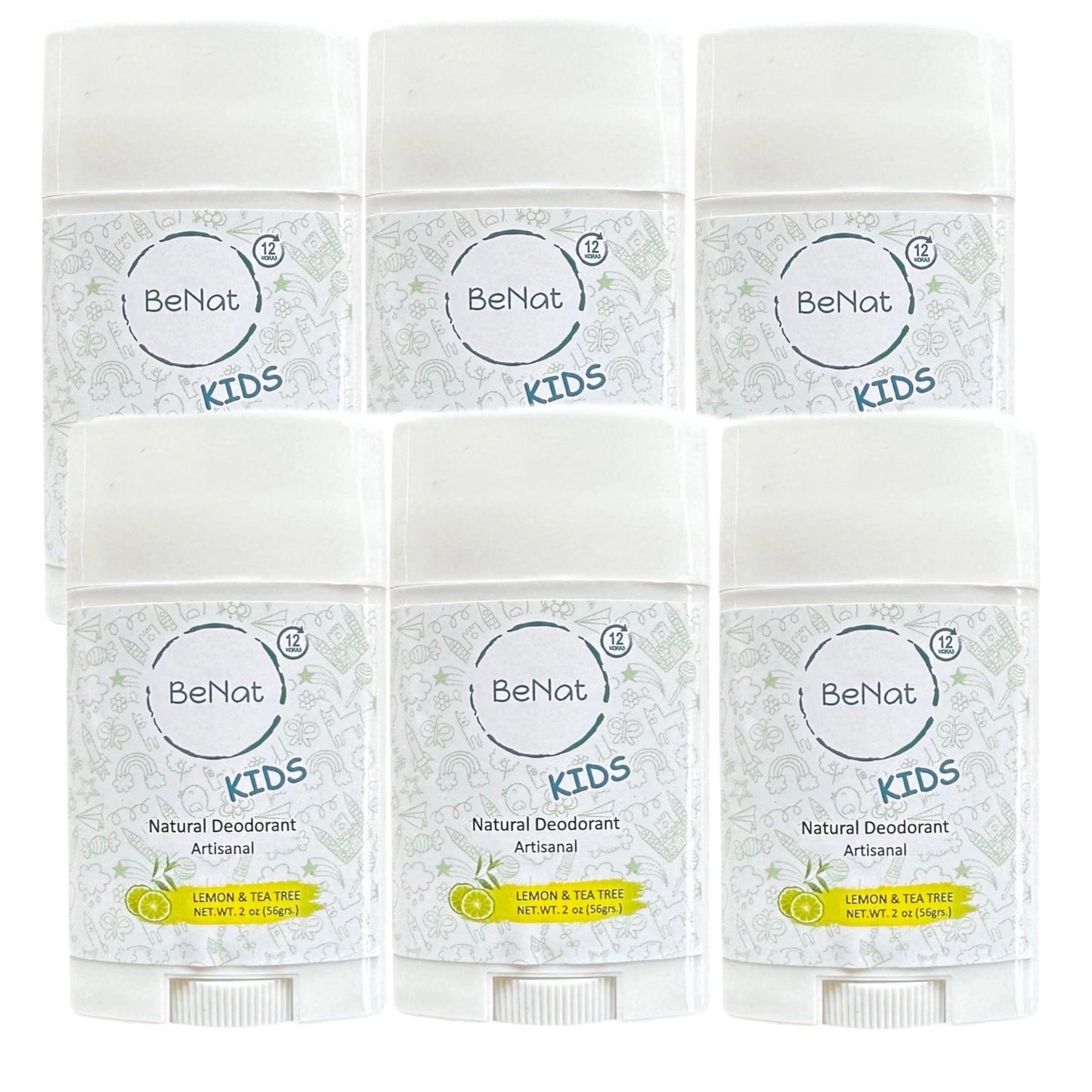 2-Pack all-Natural Deodorants for Kids & Teens