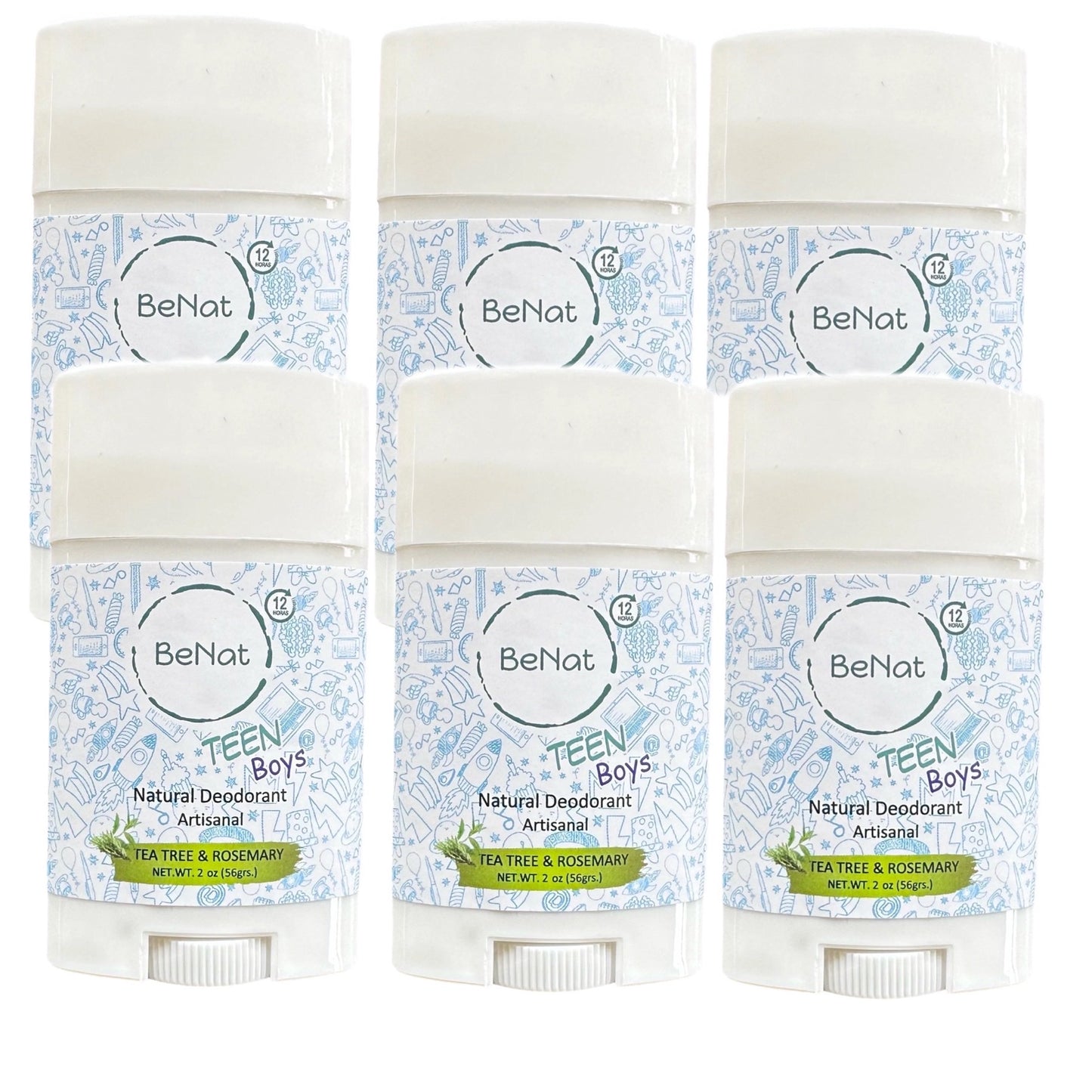 2-Pack all-Natural Deodorants for Kids & Teens