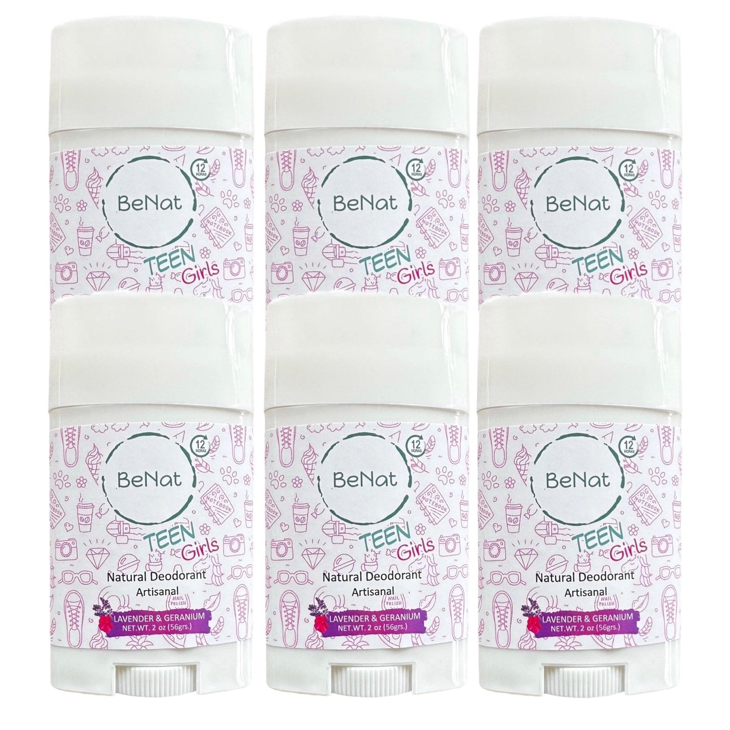 2-Pack all-Natural Deodorants for Kids & Teens