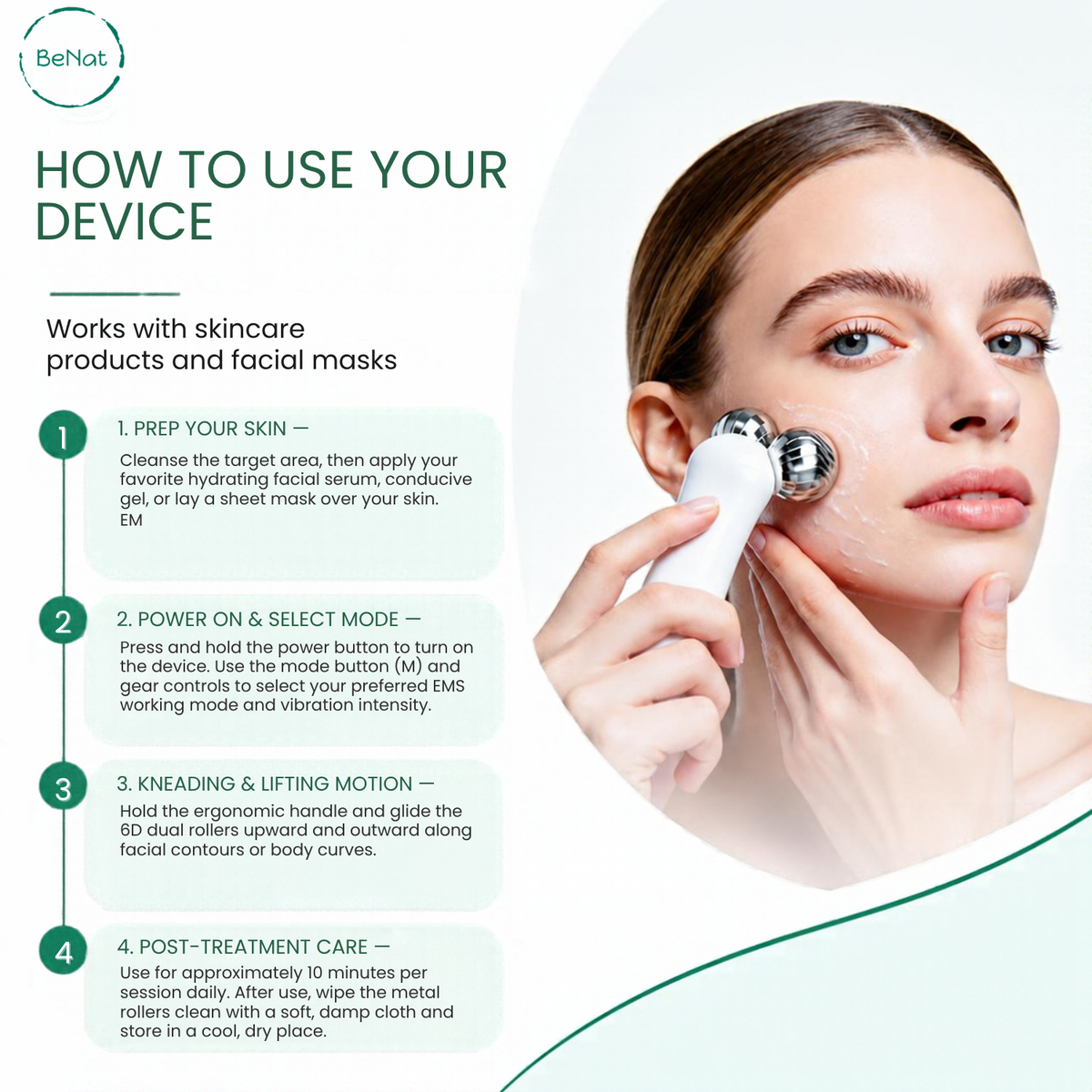 Advanced Microcurrent Facial Toning Device & Body Sculpting Massager