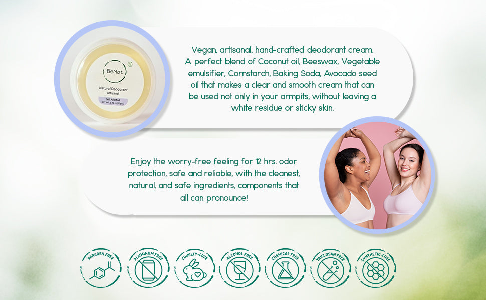 2-Pack All-Natural Deodorant Cream
