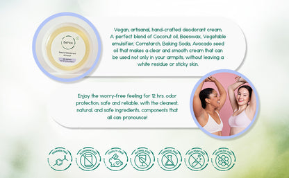 2-Pack All-Natural Deodorant Cream
