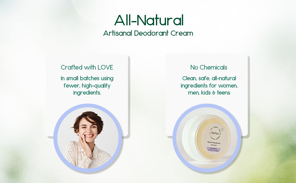 2-Pack All-Natural Deodorant Cream