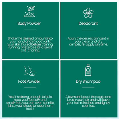 2-Pack Talc-Free Natural Body And Deodorant Powder