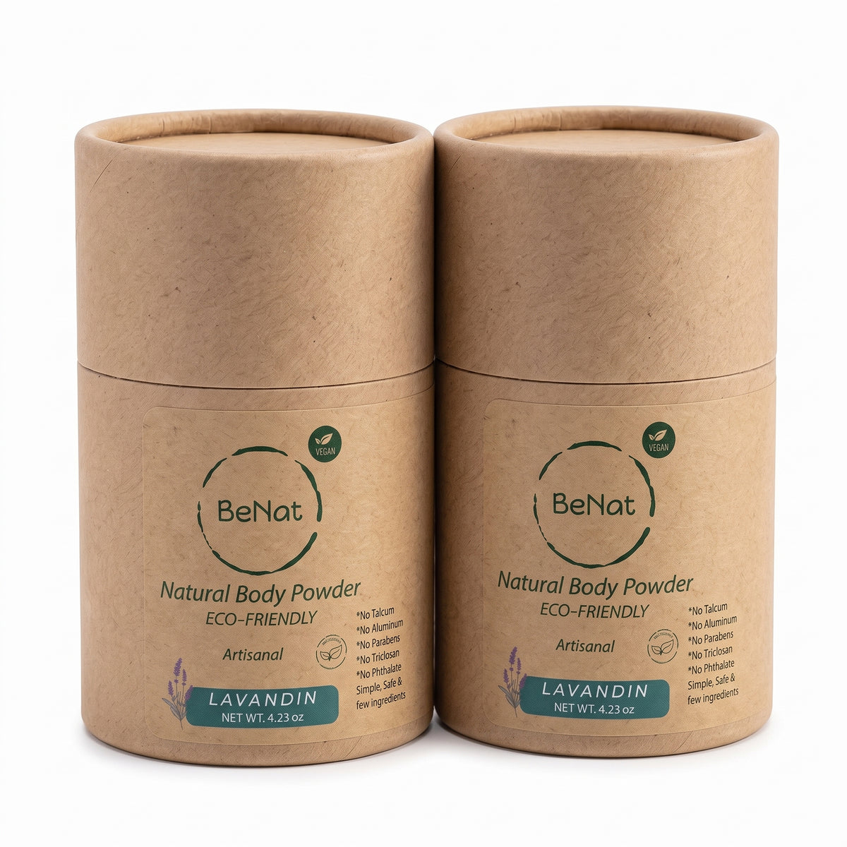 2-Pack Talc-Free Natural Body And Deodorant Powder