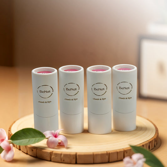 Lip & Cheek Balm. 2 in 1 Natural Bloom Lipstick for Vibrant Color.