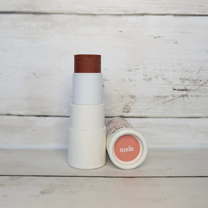 Lip & Cheek Bloom. 2 in 1 Natural Lipstick for Vibrant Color.