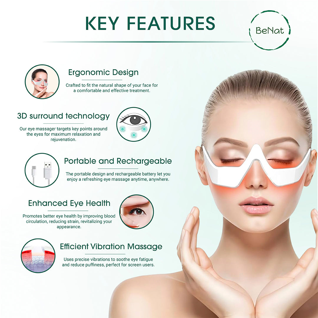 Under-Eye Red Light Therapy Skin Rejuvenation and Relaxation Massager Under-Eye Red Light Therapy Skin Rejuvenation and Relaxation Massager