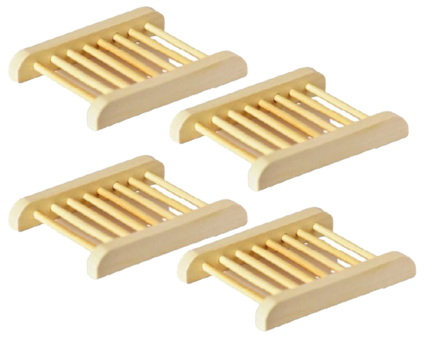 4-Pack Bamboo Soap Dish