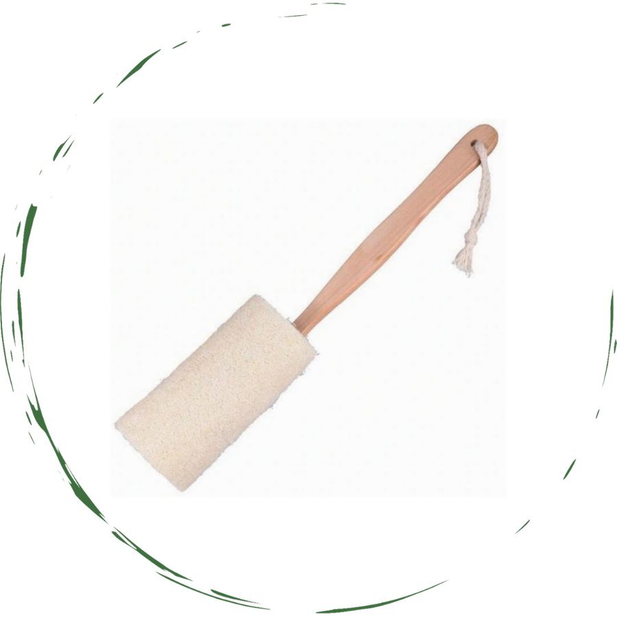 natural loofah bath brush