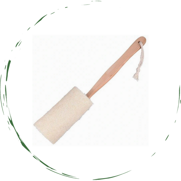 natural loofah bath brush